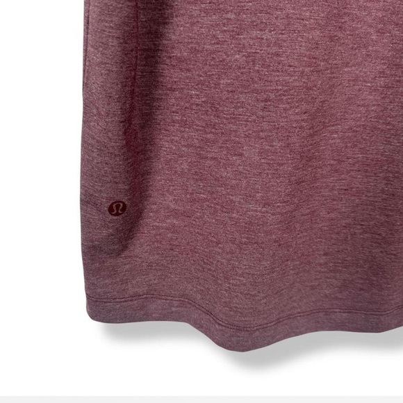 lululemon Men's Evolution Golf Polo Short Sleeve Shirt Heathered Burgundy - Picture 4 of 5